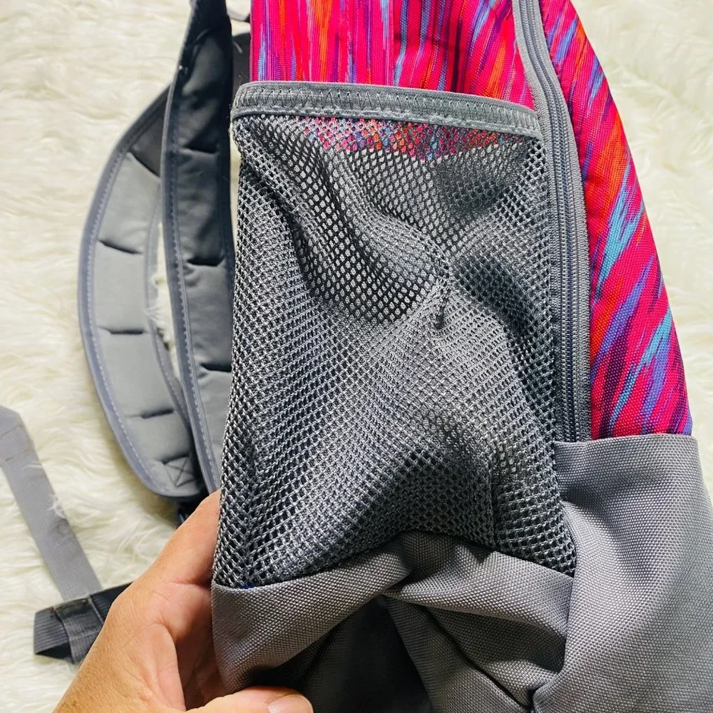 Adidas Load Spring Stipes Backpack School Bag‎ Gray Pink Orange Blue